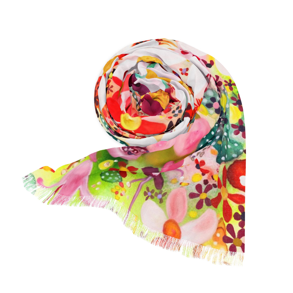 手鞠(春色・カラフル) No.6  <SOLD> Nantucket Blooms - Scarf – This is Happiness Studio